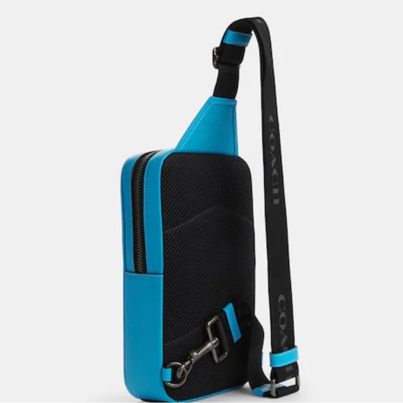 Coach Sullivan Pack Crossbody Mens Bag Electric Blue - Picture 4 of 10